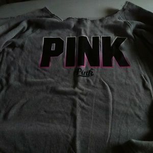Xsm  Vs pink crop sweat shirt  like new